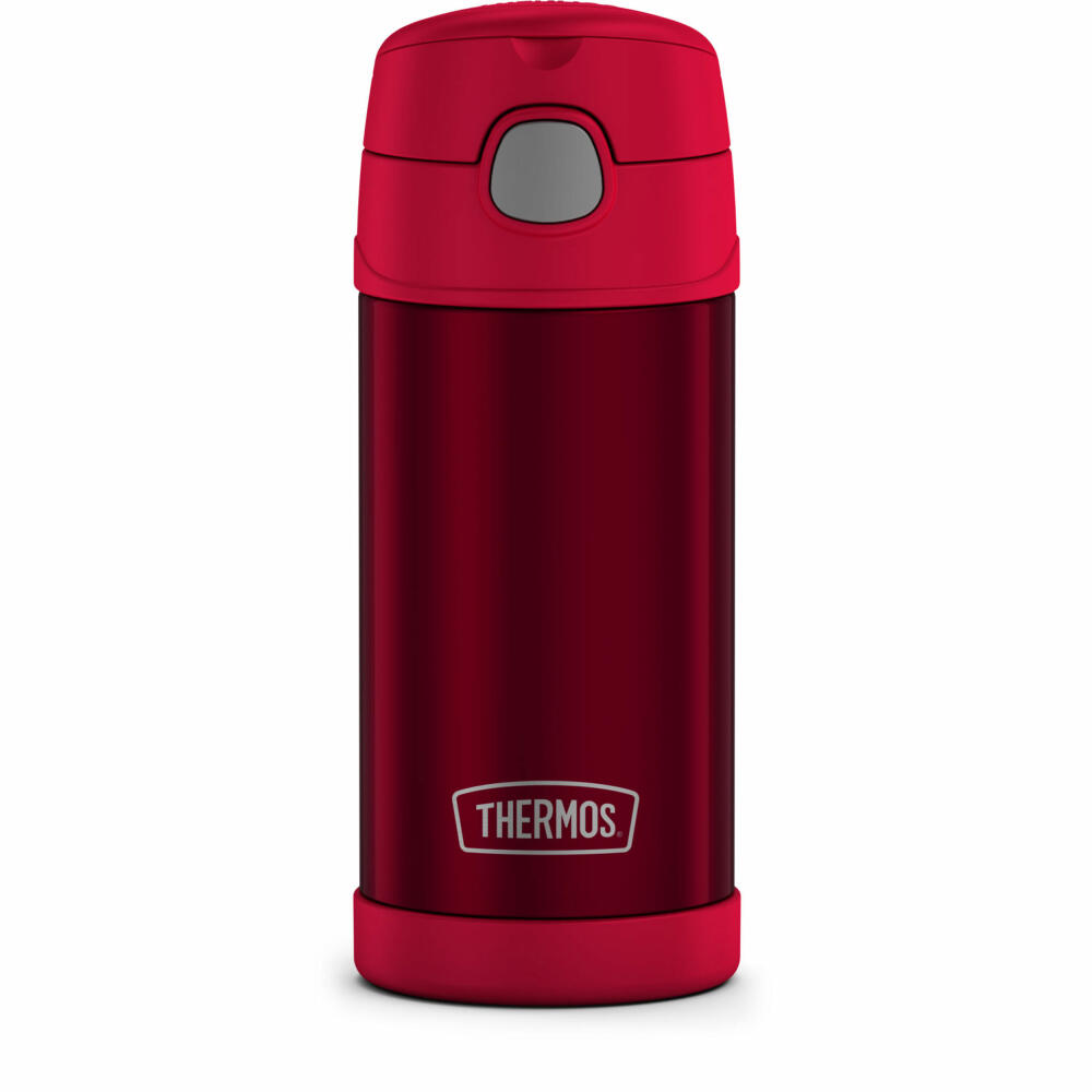 THERMOS kids Isolier-Trinkflasche FUNTAINER STRAW BOTTLE, Thermosflasche, Flasche, Edelstahl, Pink, 350 ml, 4113372035