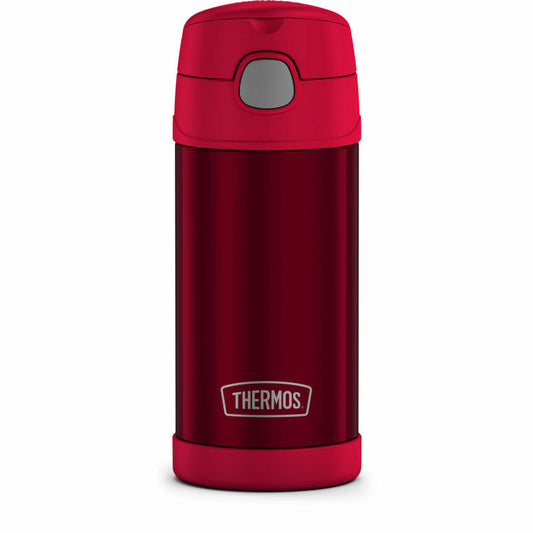 THERMOS kids Isolier-Trinkflasche FUNTAINER STRAW BOTTLE, Thermosflasche, Flasche, Edelstahl, Pink, 350 ml, 4113372035