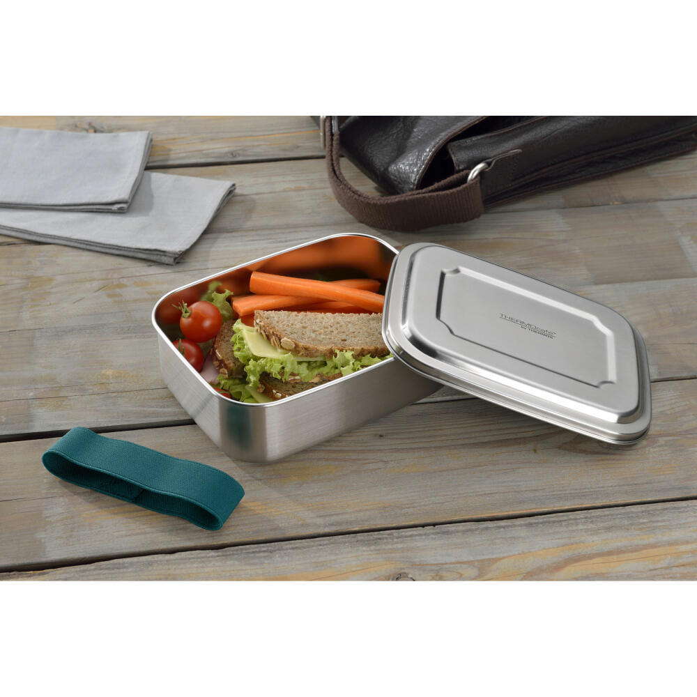 THERMOS Essensbehälter TC SANDWICH BOX, Lunchbox, Brotdose, Edelstahl, Teal, 1 L, 4168255100