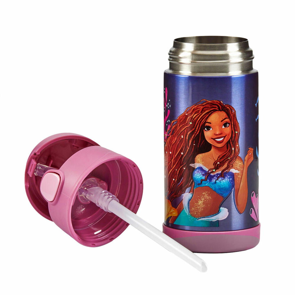 THERMOS kids Isolier-Trinkflasche FUNTAINER STRAW BOTTLE DISNEY Mermaid, Thermosflasche, Flasche, Edelstahl, 350 ml, 4113415035