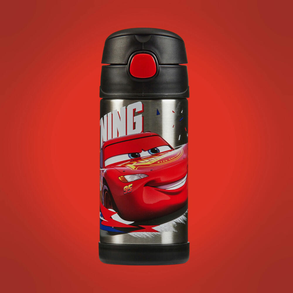 THERMOS kids Isolier-Trinkflasche FUNTAINER STRAW BOTTLE DISNEY Cars, Thermosflasche, Flasche, Edelstahl, 350 ml, 4113416035
