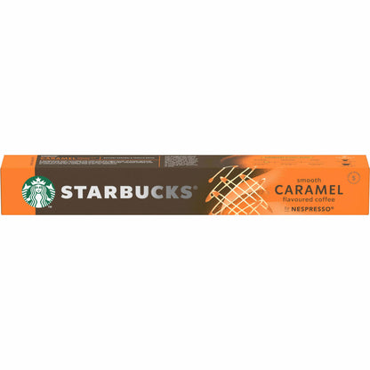 Starbucks Caramel Flavoured Coffee, Blonde Roast, Roasted Coffee, Nespresso Compatible, Coffee Capsules, 10 Capsules