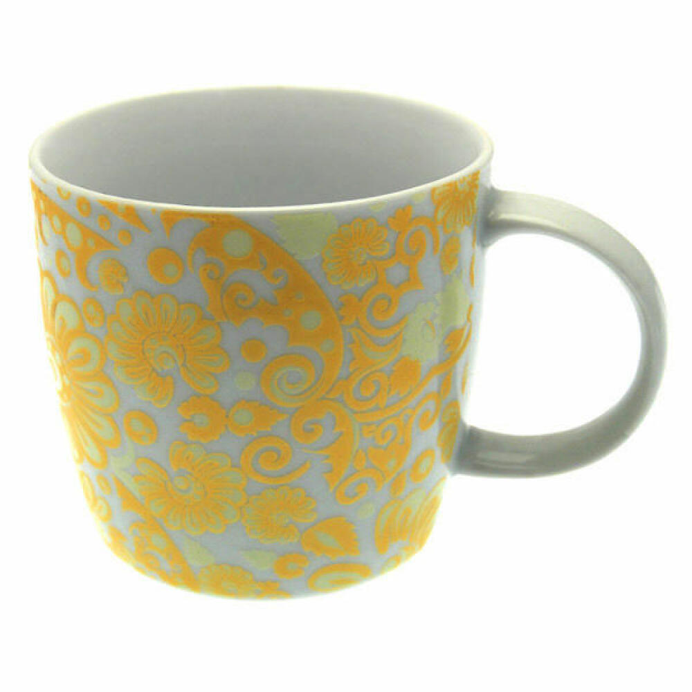 Kaffeebecher Fantasy Blume, Kaffee Becher, Tee Tasse, Teetasse, Gelb, 280 ml