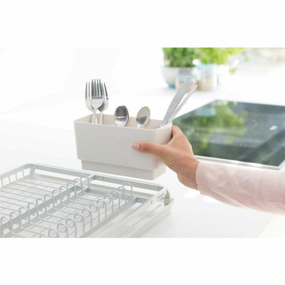 Brabantia Abtropfgestell, Abtropfständer, Abtropfkorb, Geschirrablage, Kunststoff, Light Grey, 117428