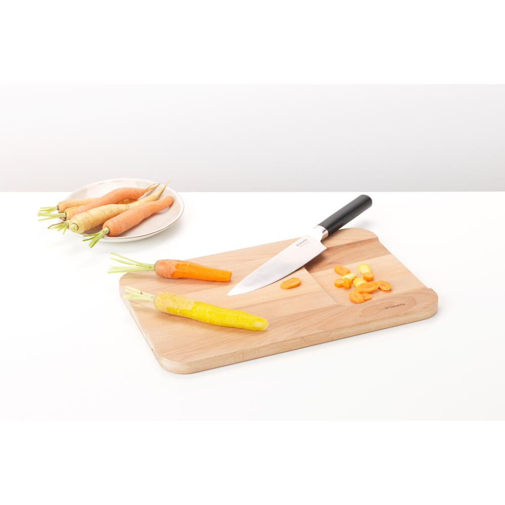 Brabantia Profile Schneidebrett für Gemüse, Schneideunterlage, Holz, Wood, 40 x 25 cm, 260742