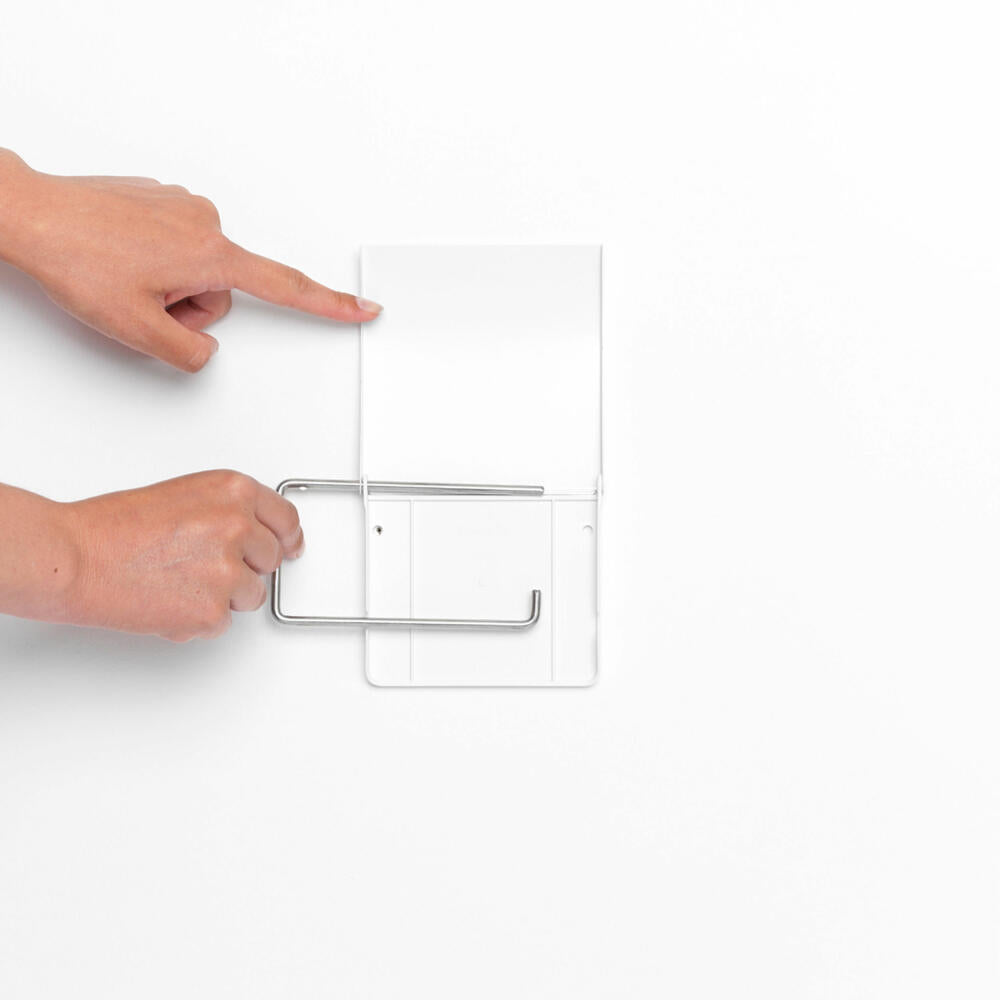 Brabantia ReNew Toilet Paper Holder, Toilet Paper Holder, Roll Holder, White / White, 414565