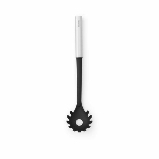 Brabantia Spaghettilöffel Profile, beschichtet, Kochutensil, Küchenhelfer, Stahl, Matt Steel, 33.2 cm, 250668
