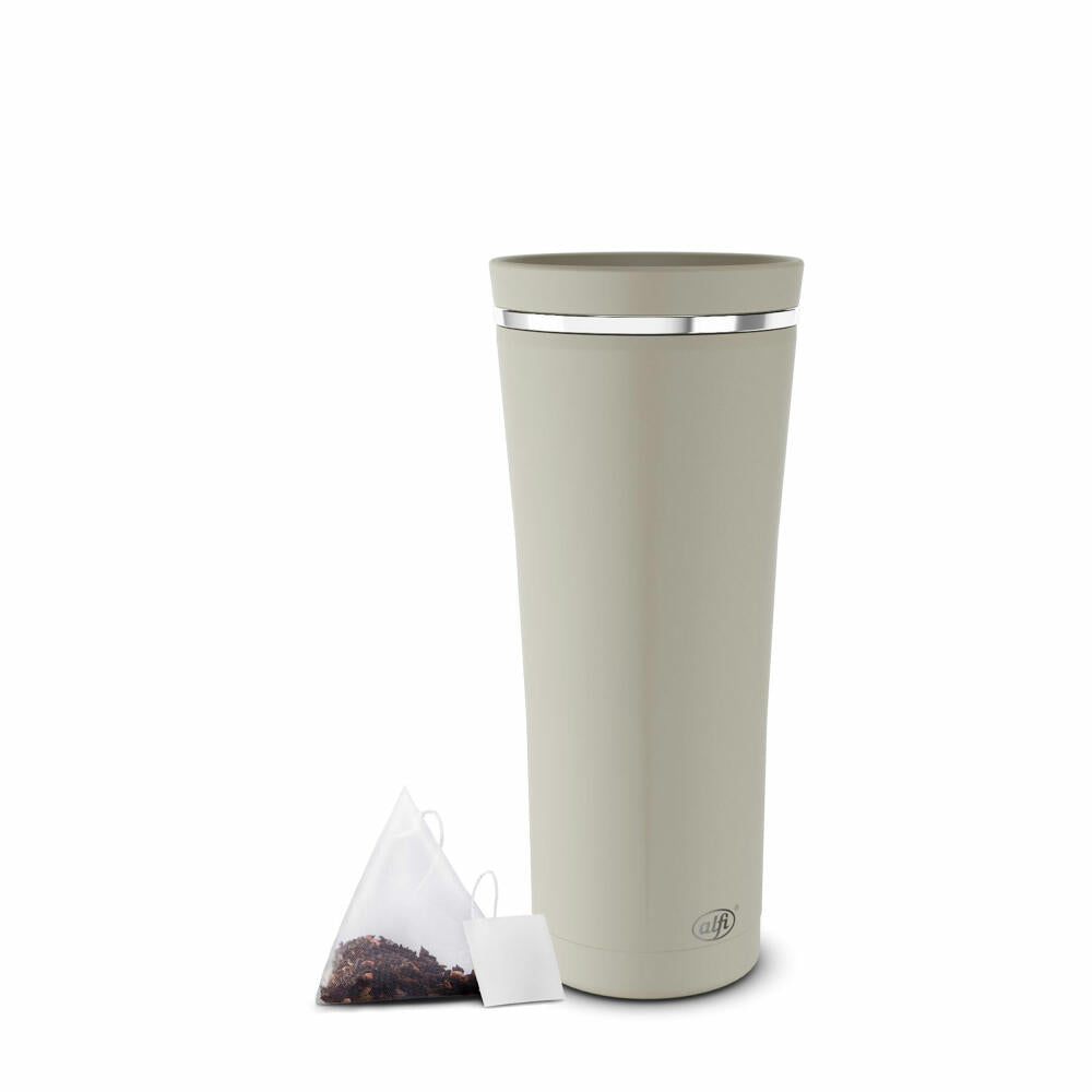 alfi insulated drinking cup BALANCE TEA MUG, insulated cup, thermo cup, thermo cup, stainless steel, silver lining mat, 500 ml, 5510294050