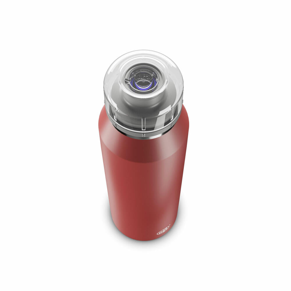 Alfi Trinkflasche Endless Iso Bottle, Isolierflasche, Edelstahl, Mediterranean Red Matt, 0.5 L, 5669300050
