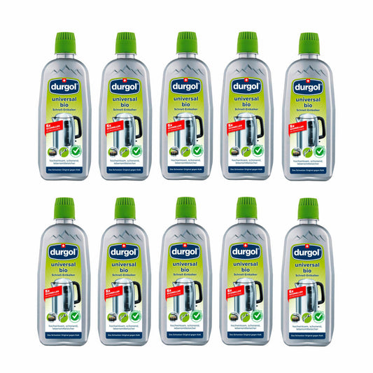 Durgol Universal Bio Quick Descaler Box, Machine Descaler, Limescale Remover, Limescale Cleaner, 10x 500 ml