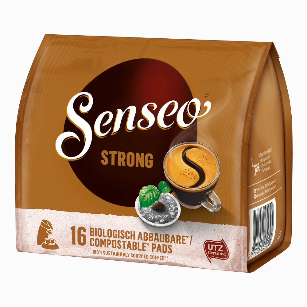 Senseo Kaffeepads Kräftig / Strong, Intensiver und Vollmundiger Geschmack, Kaffee, neues Design, 4er Pack, 4 x 16 Pads