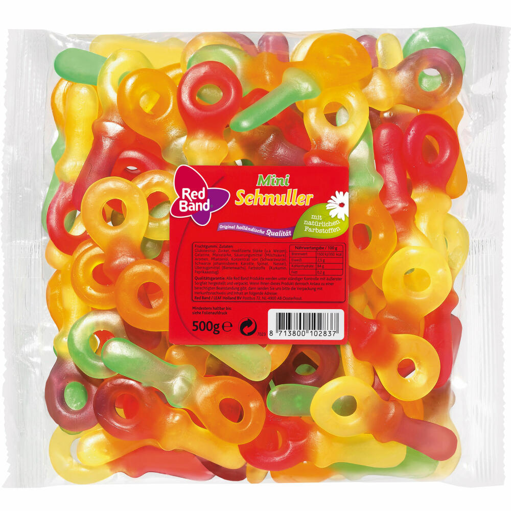 Red Band Fruchtgummi Schnuller, Weingummi, im Beutel, Tüte, 500 g