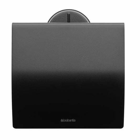 Brabantia Toilet Paper Holder, Toilet Paper Holder, Toilet Roll Holder, Stainless Steel Black, 483400