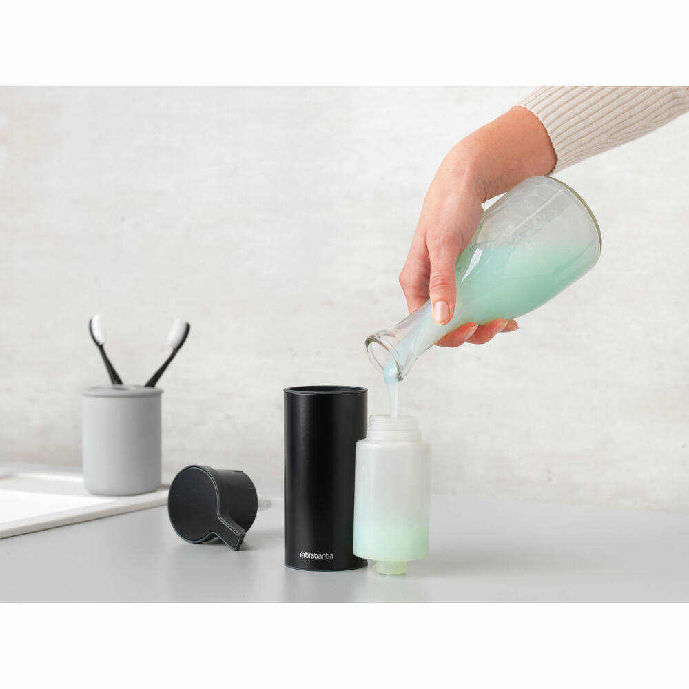 Brabantia Soap Dispenser Profile, Dispenser, Pump Dispenser, Steel, Matt Black, 128448