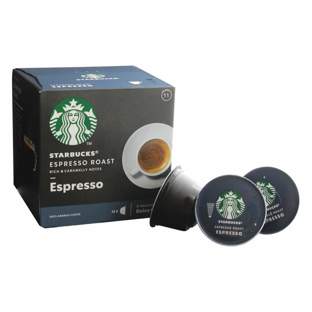 Nescafé Dolce Gusto Starbucks Espresso Roast Espresso Set of 6, Coffee, Roasted Coffee, Coffee Capsules, 6 x 12 Capsules