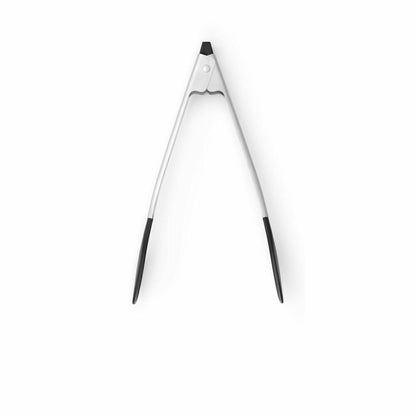 Brabantia kitchen tongs Profile, coated, cooking utensil, kitchen helper, tongs, steel, Matt Steel, 27.2 cm, 250989