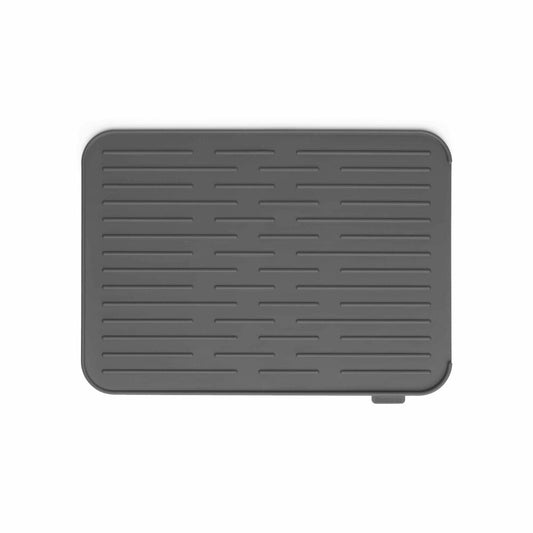 Brabantia Silicone Draining Mat, Dish Mat, Dish Rack, Plastic, Dark Grey, 117442