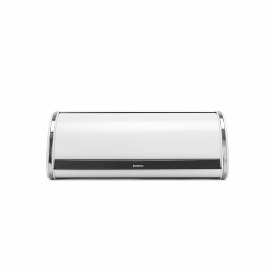 Brabantia Rollbrotkasten Fresh White, Brotkasten, Brotbox mit Rolltür, Stahl, Weiß, 306020