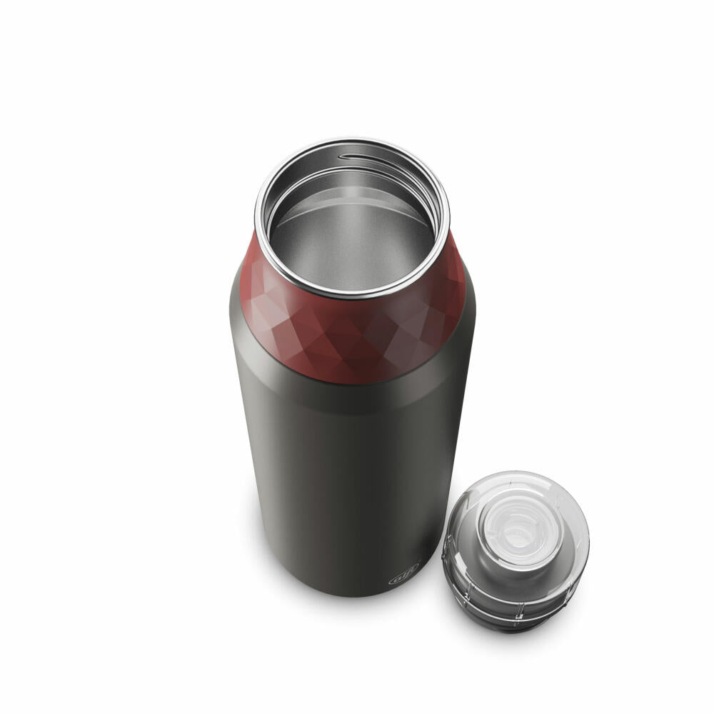 Alfi Trinkflasche Endless Bottle, Sportflasche, Edelstahl, Mediterranean Red Matt, 0.9 L, 5668300090