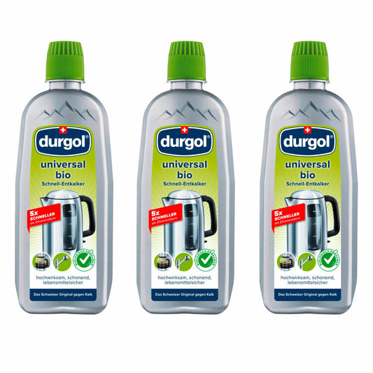 Durgol Universal Schnell-Entkalker Set, Maschinenentkalker, Kalkentferner, Kalkreiniger, 3x 500 ml, 4-875