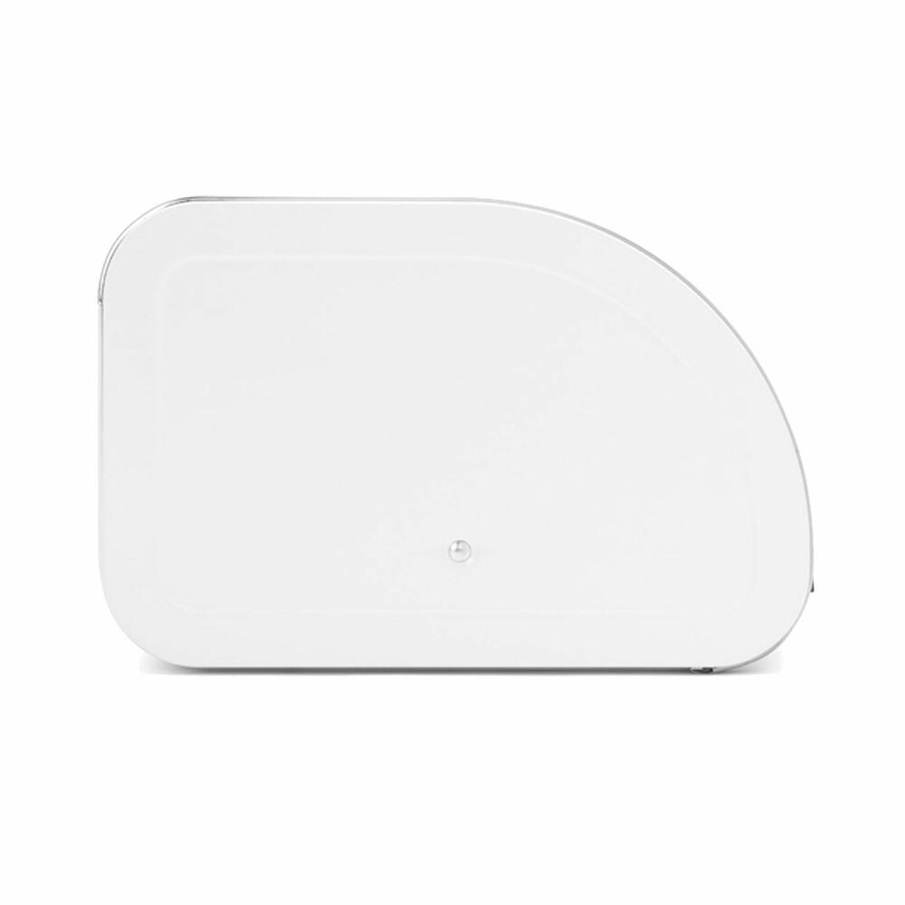 Brabantia Single Roll Bread Bin Fresh White, Bread Bin, Bread Box with Roll Door, Steel, White, 306044