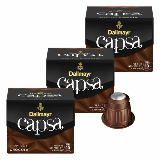 Dallmayr Capsa Espresso Chocolat, Nespresso Kompatibel Kapsel, Kaffeekapsel, Röstkaffee, Kaffee, 30 Kapseln