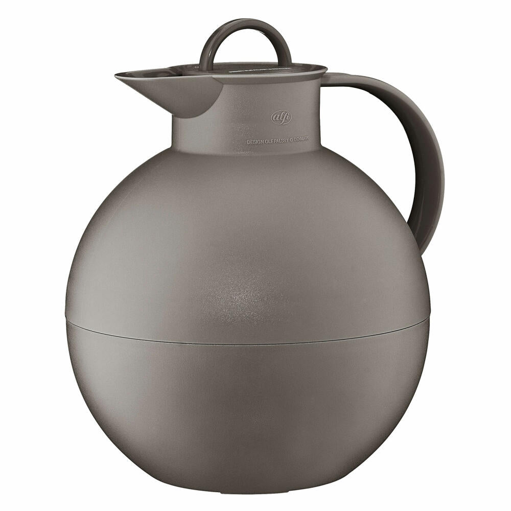 alfi Isolierkanne KUGEL, Isokanne, Kanne, Kaffeekanne, Kunststoff / Hartglaseinsatz, Desert Grey Mat, 0.94 L, 0115996094
