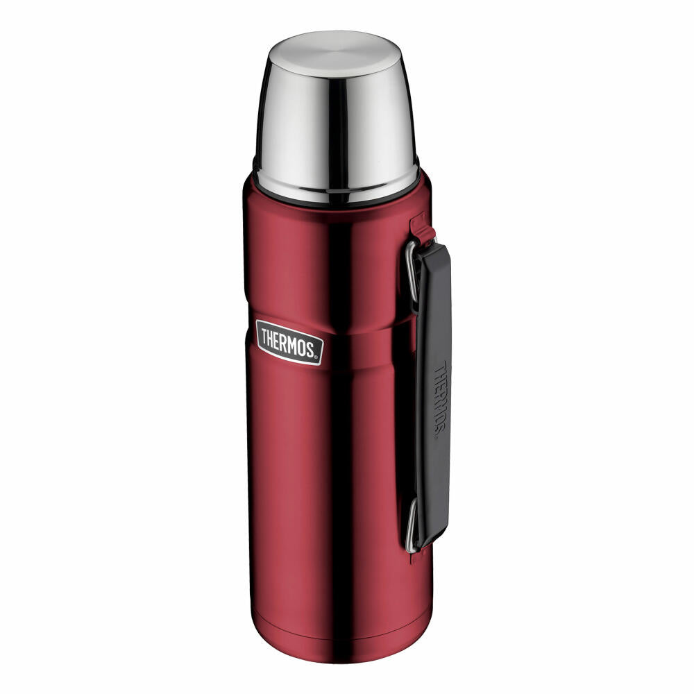 Thermos Isolierflasche Stainless King, Isoflasche, Thermoflasche, Flasche, Edelstahl, Cranberry, 1.2 L, 4003.248.120