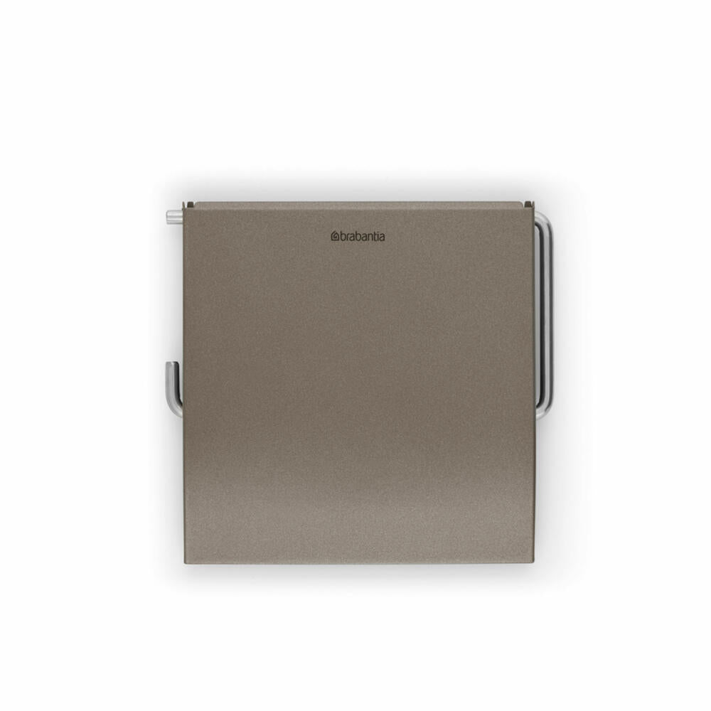 Brabantia ReNew toilet paper holder, toilet paper holder, roll holder, Platinum, 477300