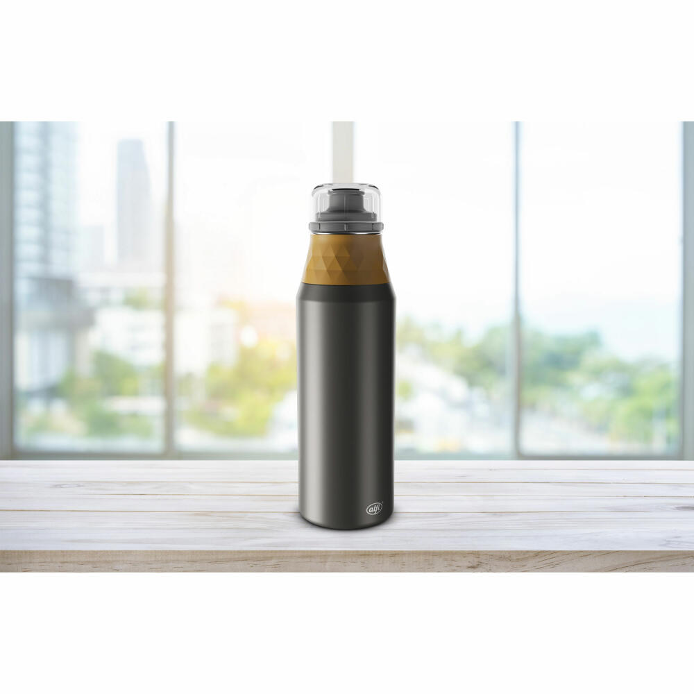 Alfi Trinkflasche Endless Bottle, Sportflasche, Edelstahl, Spicy Mustard Matt, 0.9 L, 5668295090