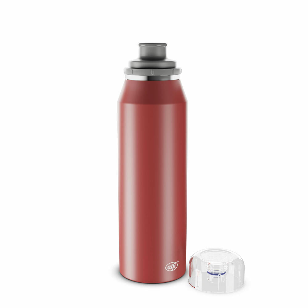 Alfi Trinkflasche Endless Iso Bottle, Isolierflasche, Edelstahl, Mediterranean Red Matt, 0.5 L, 5669300050