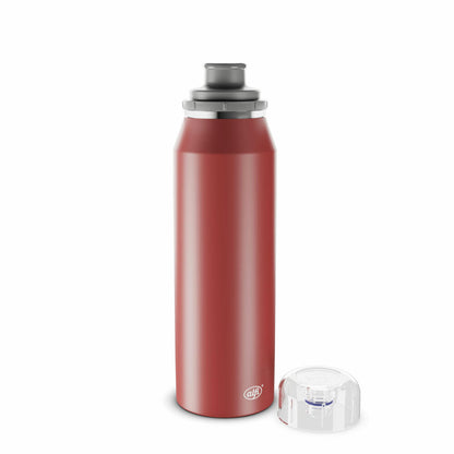 Alfi Trinkflasche Endless Iso Bottle, Isolierflasche, Edelstahl, Mediterranean Red Matt, 0.5 L, 5669300050