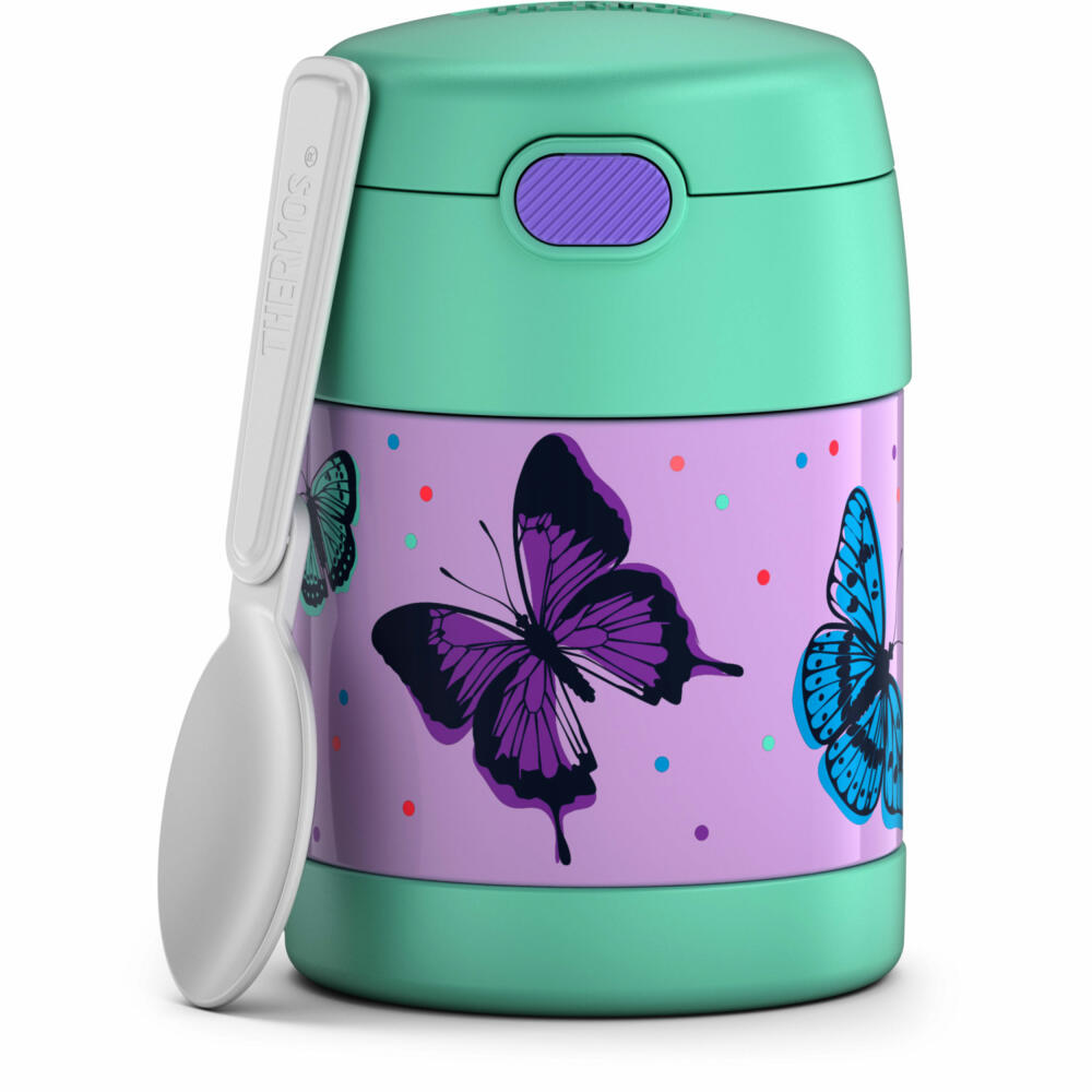 THERMOS kids Isolier-Speisegefäß FUNTAINER FOOD JAR, Speisebehälter, Thermobehälter, Edelstahl, Butterflies, 300 ml, 4110401030