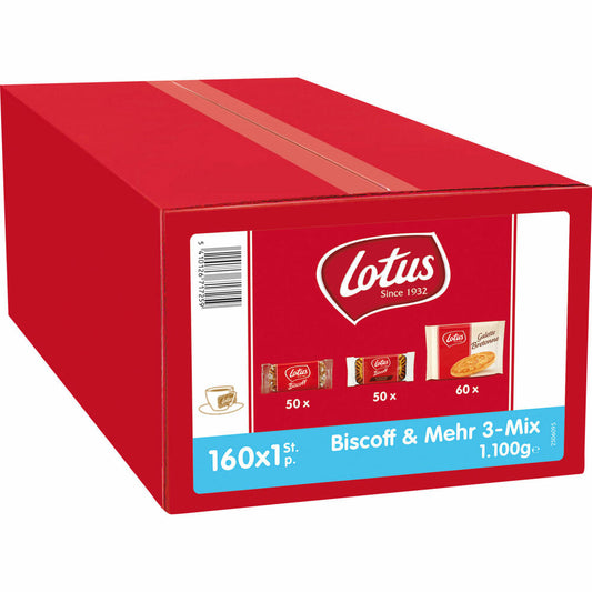 Lotus Biscoff Karamellgebäck & Mehr Luxe, 3er Mix, Gebäck, Gebäckmischung, 160 Stück, 1.1 kg