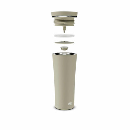 alfi insulated drinking cup BALANCE TEA MUG, insulated cup, thermo cup, thermo cup, stainless steel, silver lining mat, 500 ml, 5510294050