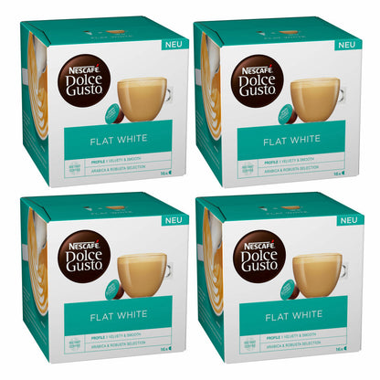 Nescafé Dolce Gusto Flat White, Latte, Milk Coffee, Coffee Capsule, 64 Capsules