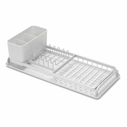 Brabantia Kompaktes Abtropfgestell, Abtropfständer, Abtropfkorb, Geschirrablage, Kunststoff, Light Grey, 117282