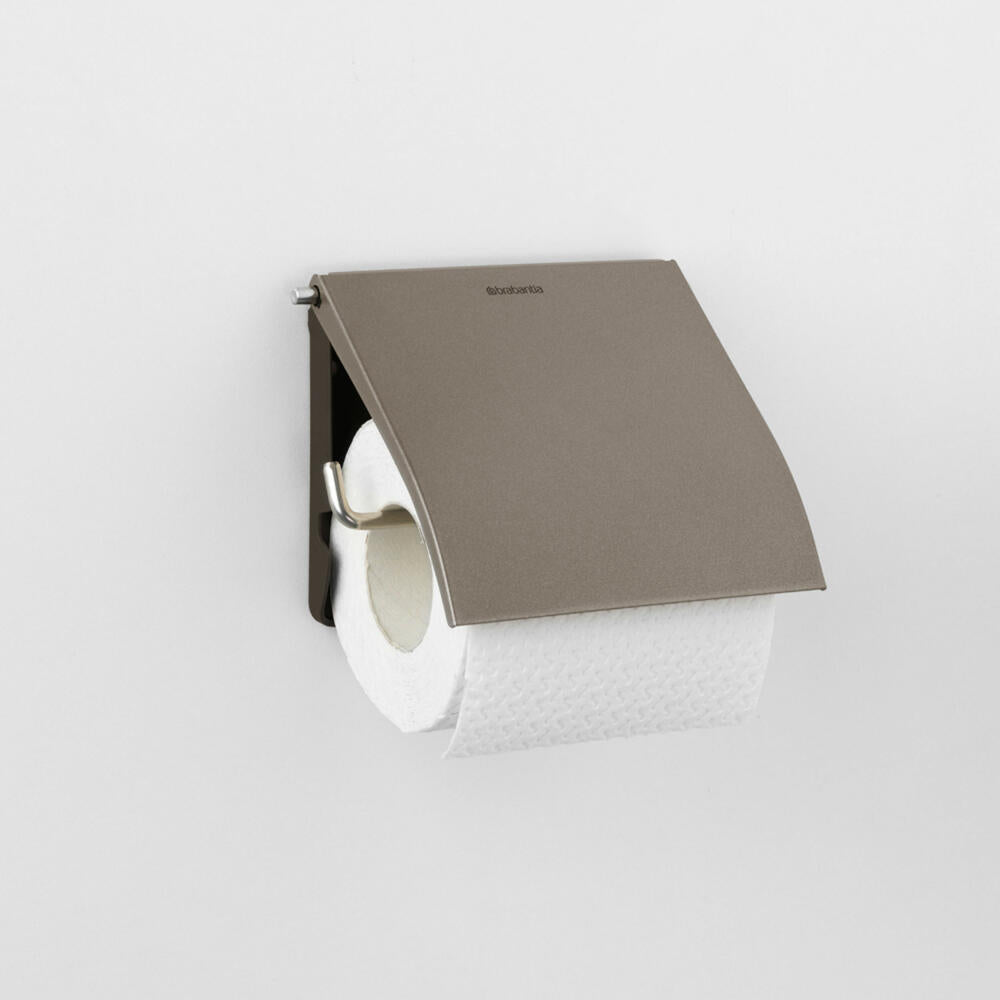 Brabantia ReNew toilet paper holder, toilet paper holder, roll holder, Platinum, 477300