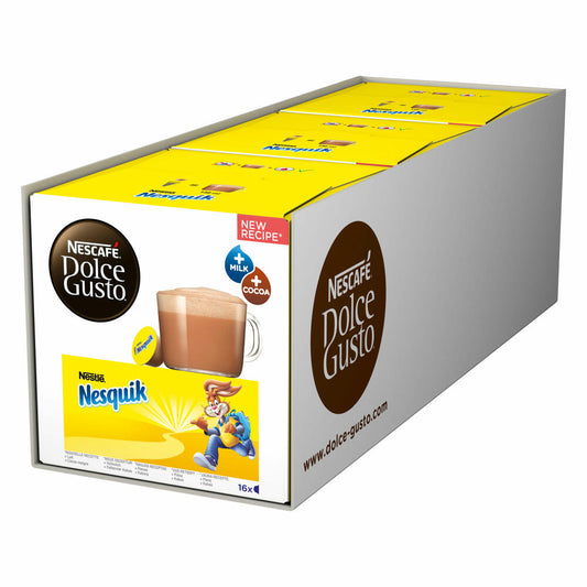 Nescafé Dolce Gusto Nesquik 3er, Kakao, Schokolade, 3 x 16 Kapseln