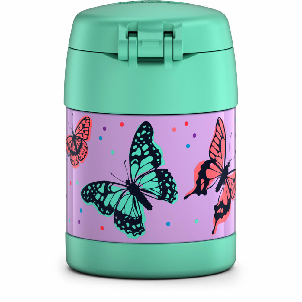 THERMOS kids Isolier-Speisegefäß FUNTAINER FOOD JAR, Speisebehälter, Thermobehälter, Edelstahl, Butterflies, 300 ml, 4110401030