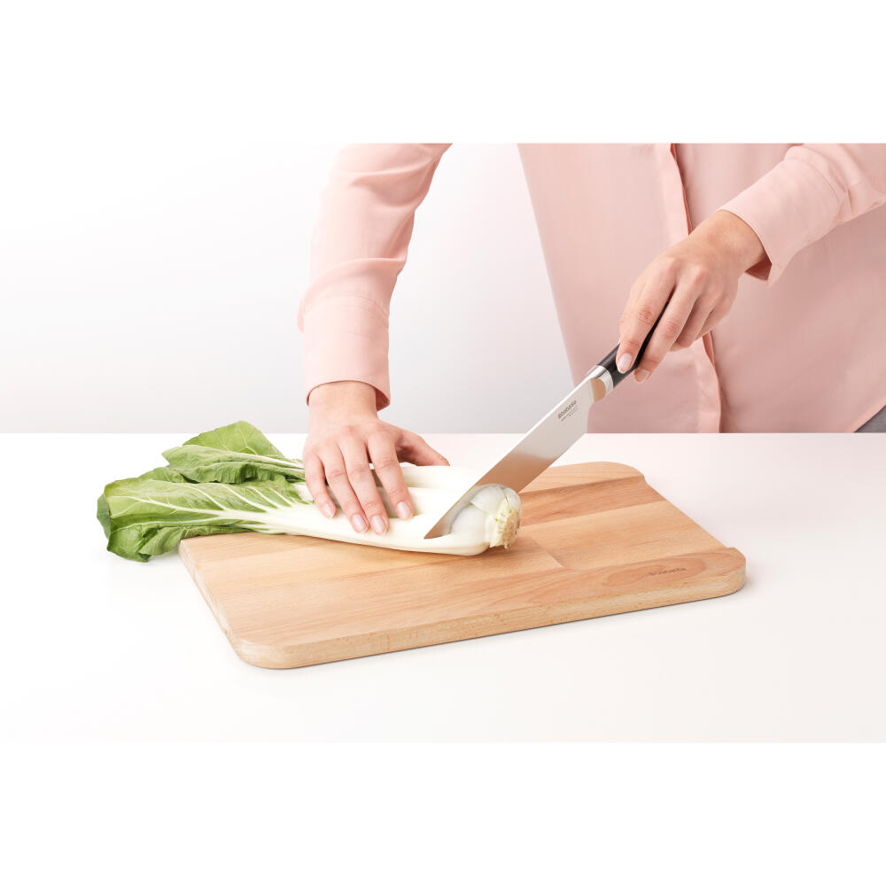 Brabantia Profile Schneidebrett für Gemüse, Schneideunterlage, Holz, Wood, 40 x 25 cm, 260742