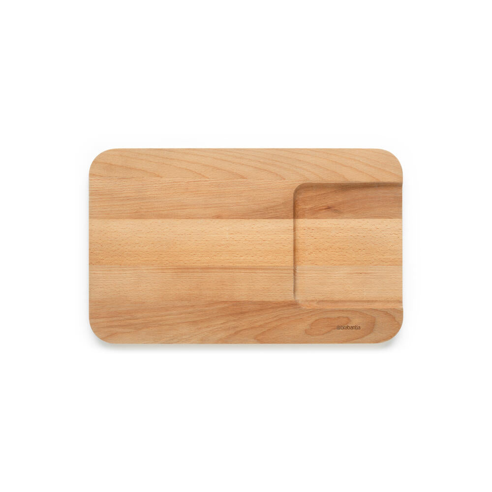 Brabantia Profile Schneidebrett für Gemüse, Schneideunterlage, Holz, Wood, 40 x 25 cm, 260742