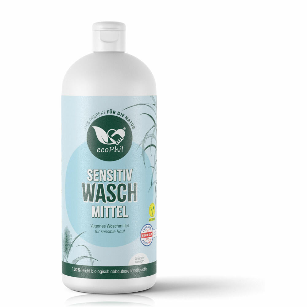 ecoPhil Sensitive detergent, gentle, suitable for allergy sufferers, for white and colored laundry, 1 L