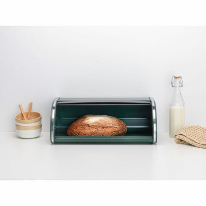 Brabantia Roll Bread Bin Profile, Bread Bin, Roll Box, Steel, Pine Green, 304767