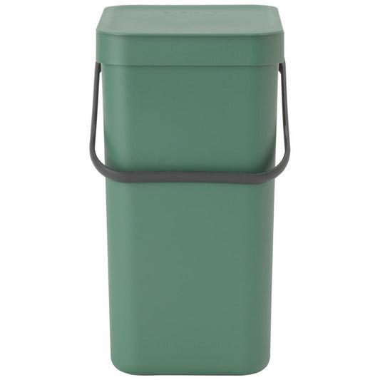 Brabantia Abfallbehälter Sort & Go, Abfalleimer, Mülleimer, Kunststoff, Fir Green, 12 L, 129803