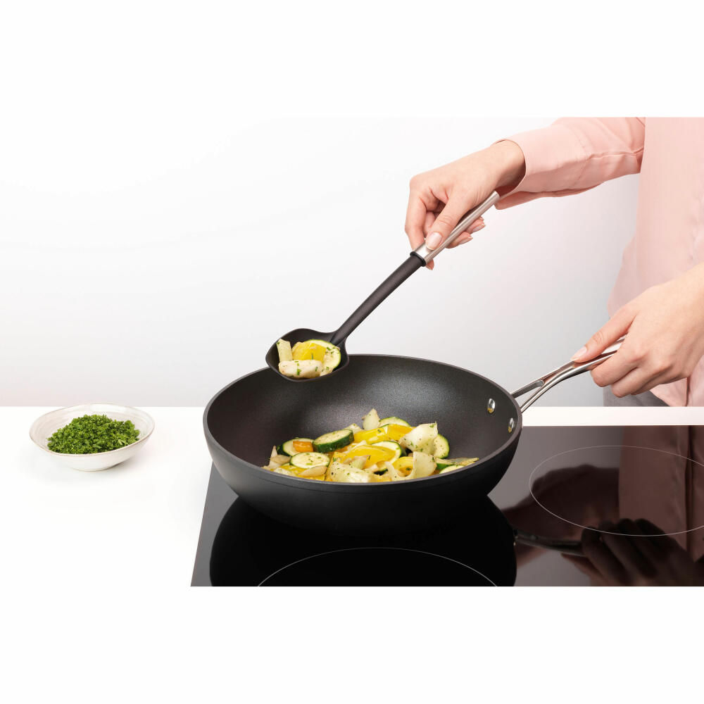 Brabantia Serving Spoon Profile, coated, cooking utensil, kitchen helper, steel, Matt Steel, 33.1 cm, 250828