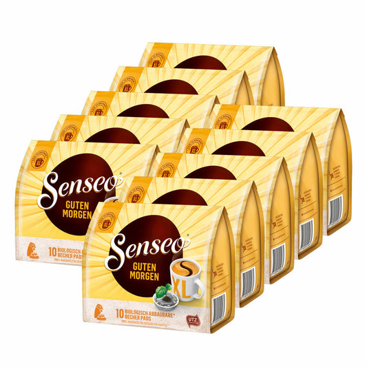 Senseo Kaffeepads Guten Morgen XL, Stark & Intensiv, Kaffee Pads, 10er Pack, á 125 g