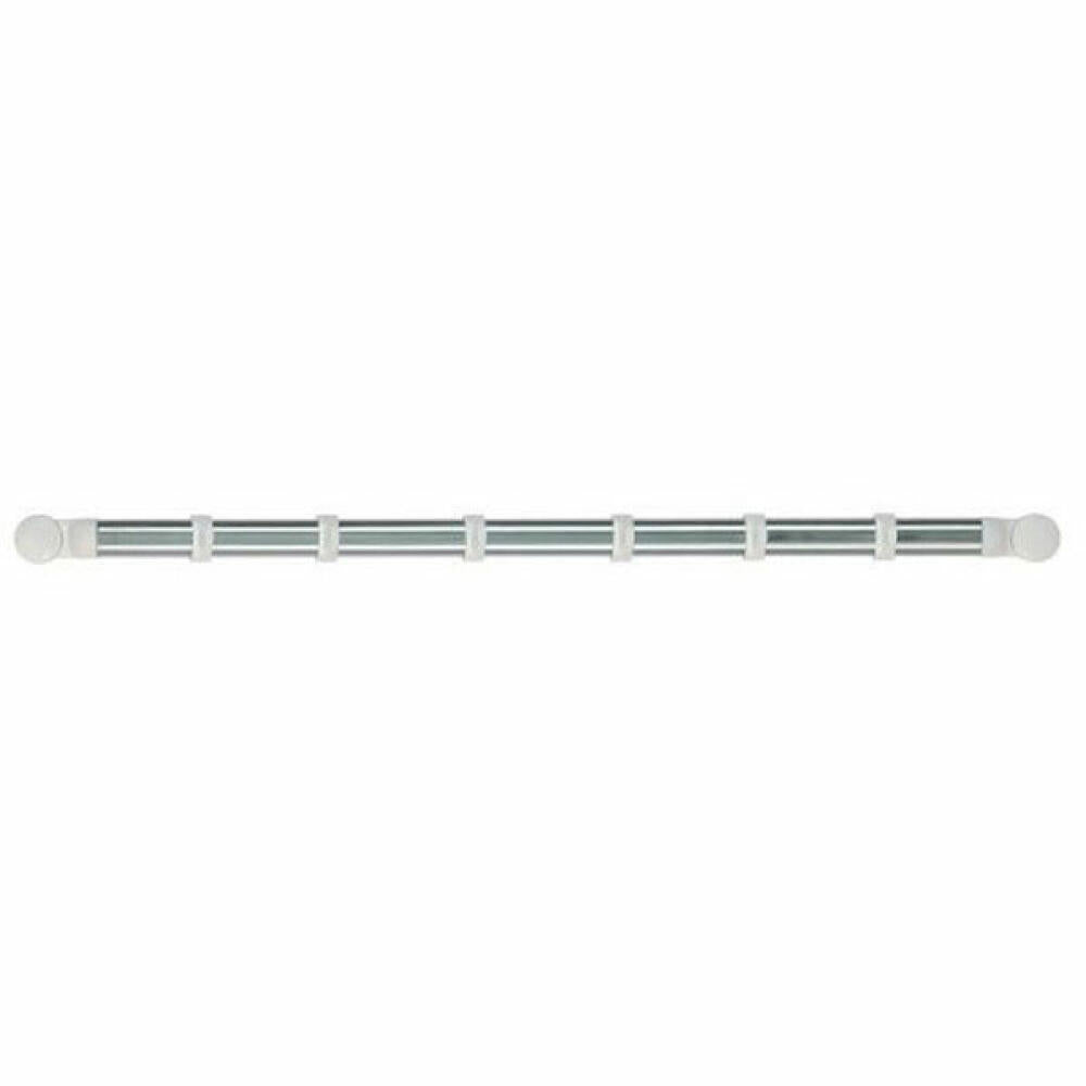 Brabantia Küchenhelfer Essential, Hängeleiste, Küchenleiste mit 12 Haken, Weiß und Edelstahl, 337161