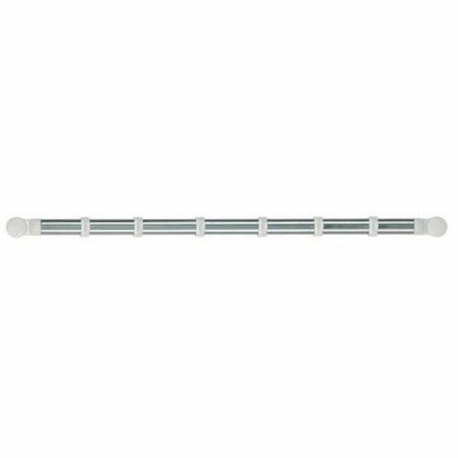 Brabantia Küchenhelfer Essential, Hängeleiste, Küchenleiste mit 12 Haken, Weiß und Edelstahl, 337161