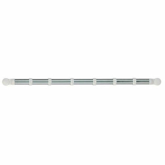 Brabantia Küchenhelfer Essential, Hängeleiste, Küchenleiste mit 12 Haken, Weiß und Edelstahl, 337161